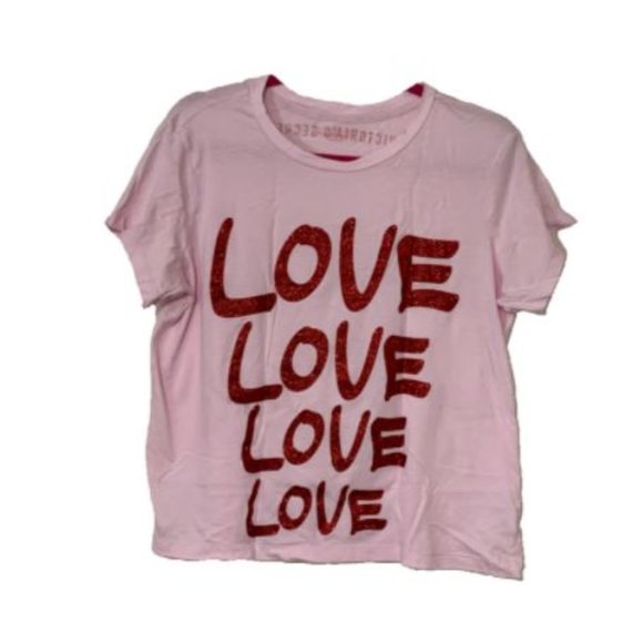 Victoria's Secret LOVE T Shirt - Size Large - Picture 1 of 12